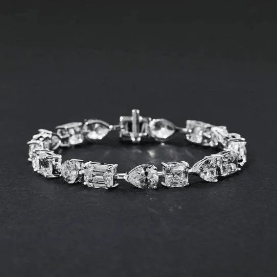 Stunning Unique Design Bracelet In Sterling Silver