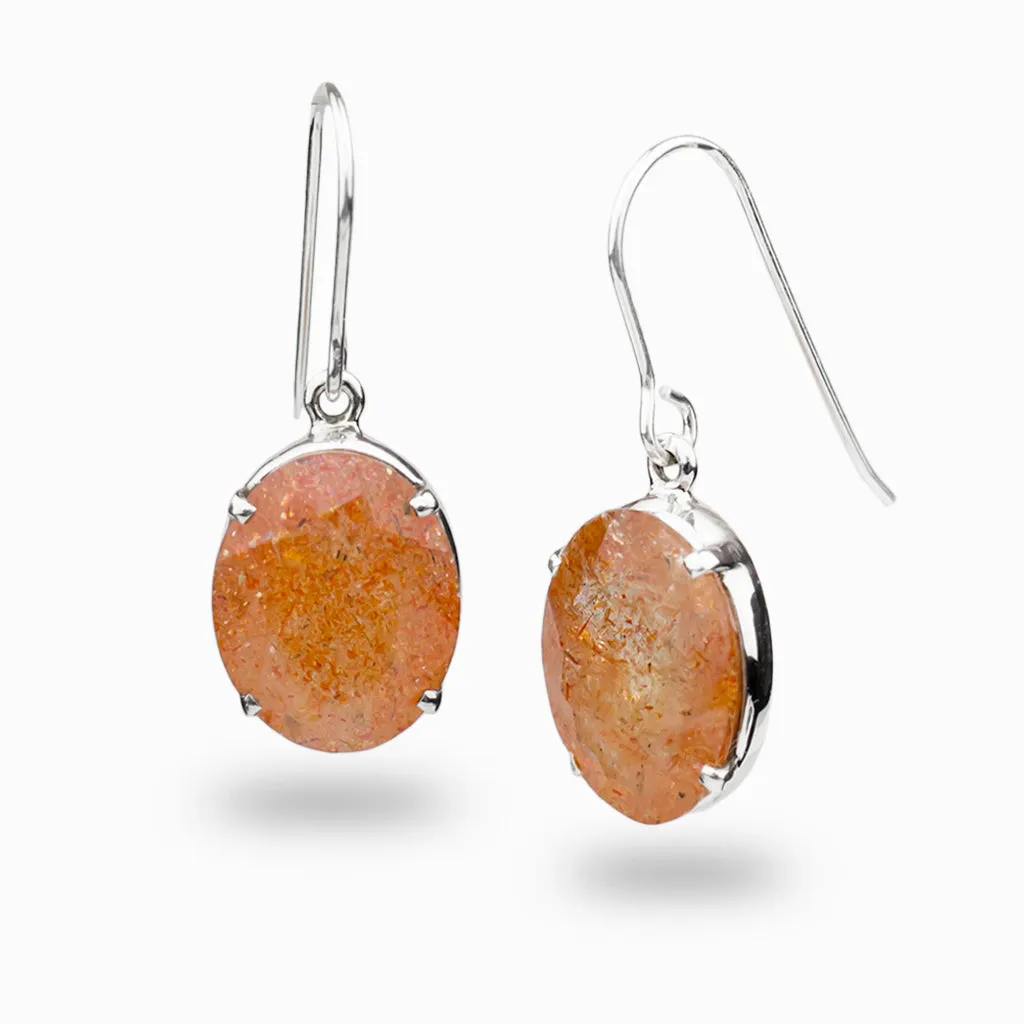 Sunstone Drop Earrings