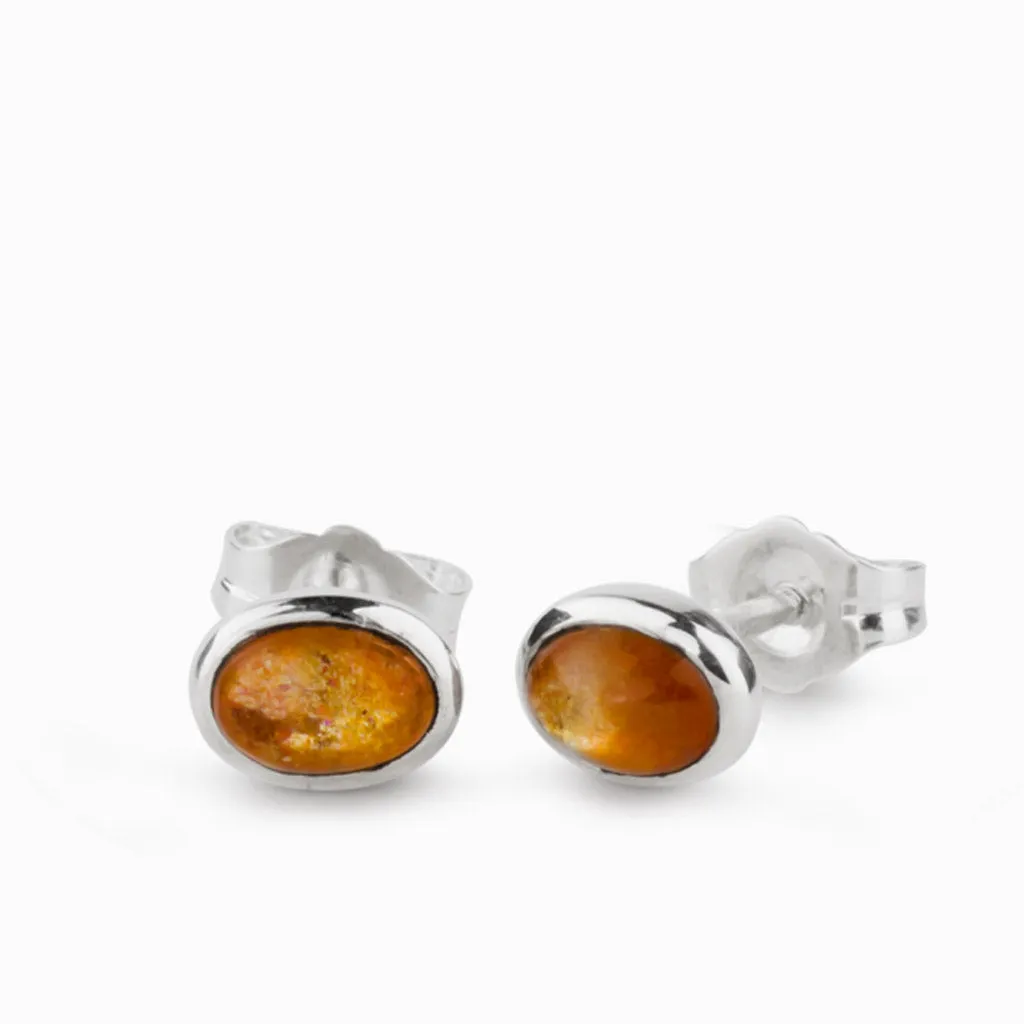 Sunstone Stud Earrings