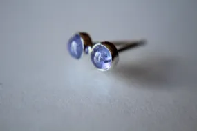 Tanzanite Earrings, Gemstone Earrings, Sterling Earrings, Post Earrings, Tanzanite Post Earrings, Small Earrings, Minimalist Earrings, Gift