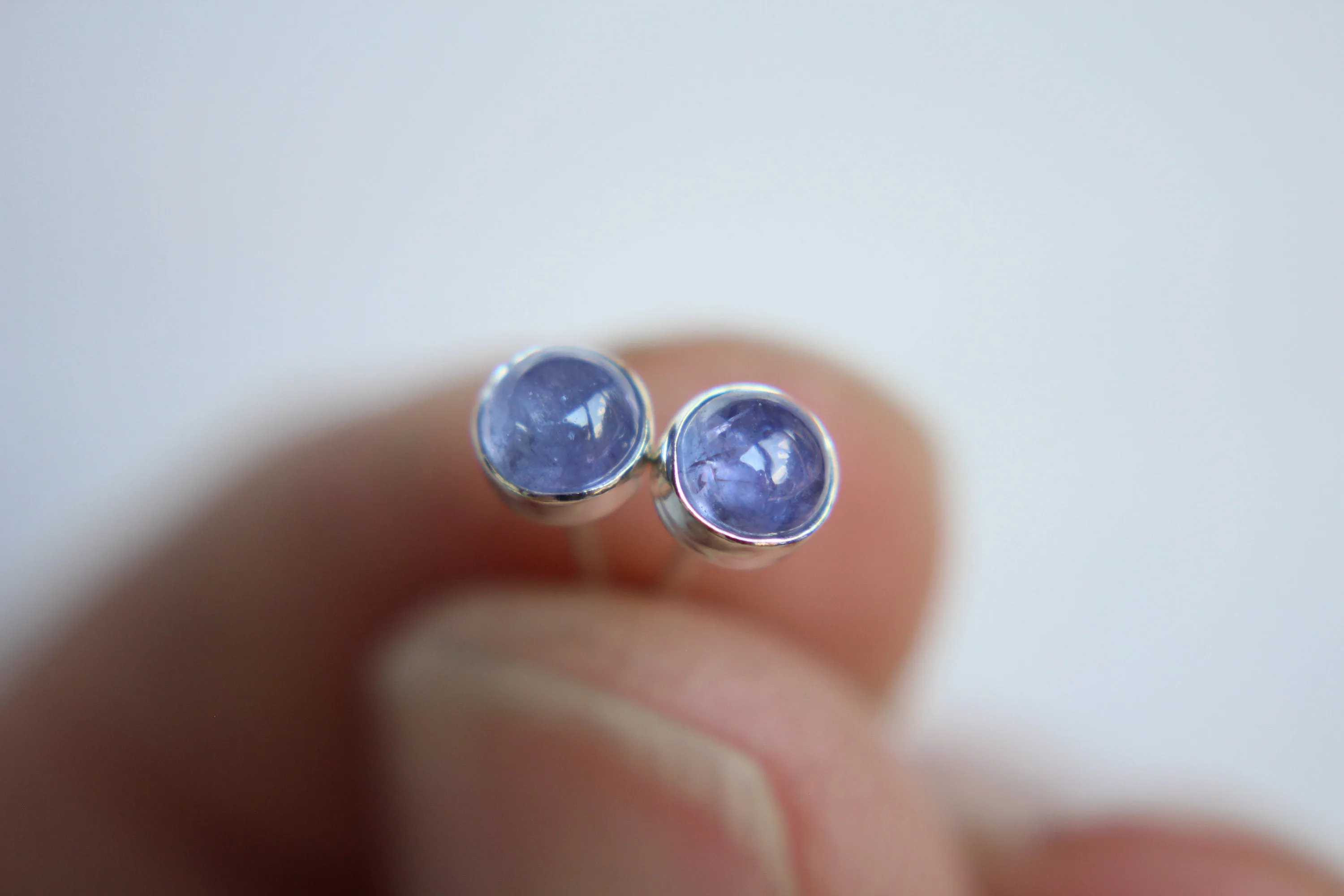 Tanzanite Earrings, Gemstone Earrings, Sterling Earrings, Post Earrings, Tanzanite Post Earrings, Small Earrings, Minimalist Earrings, Gift