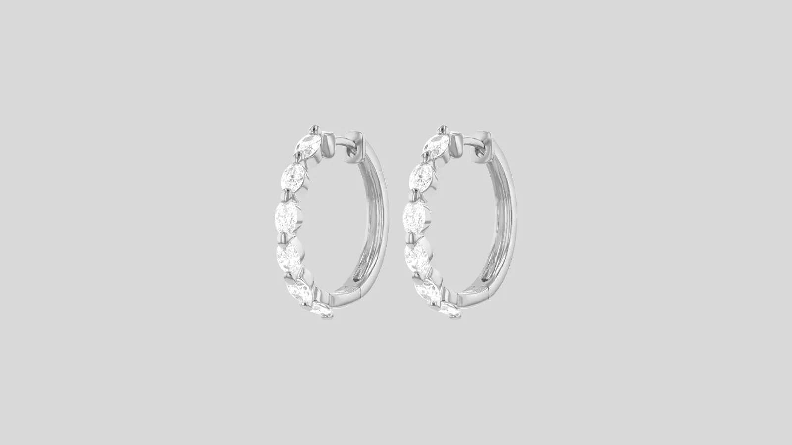 The Oval Cut Multiple Diamond Hoops