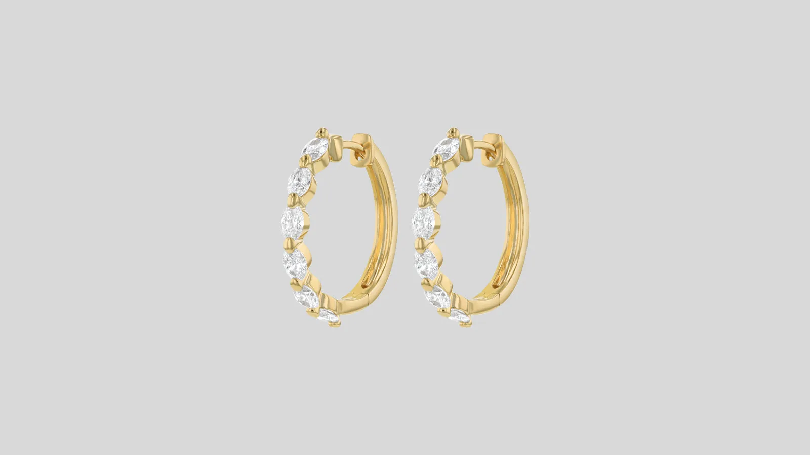 The Oval Cut Multiple Diamond Hoops