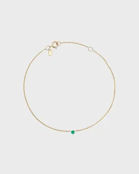 The Petite Emerald Birthstone Bracelet