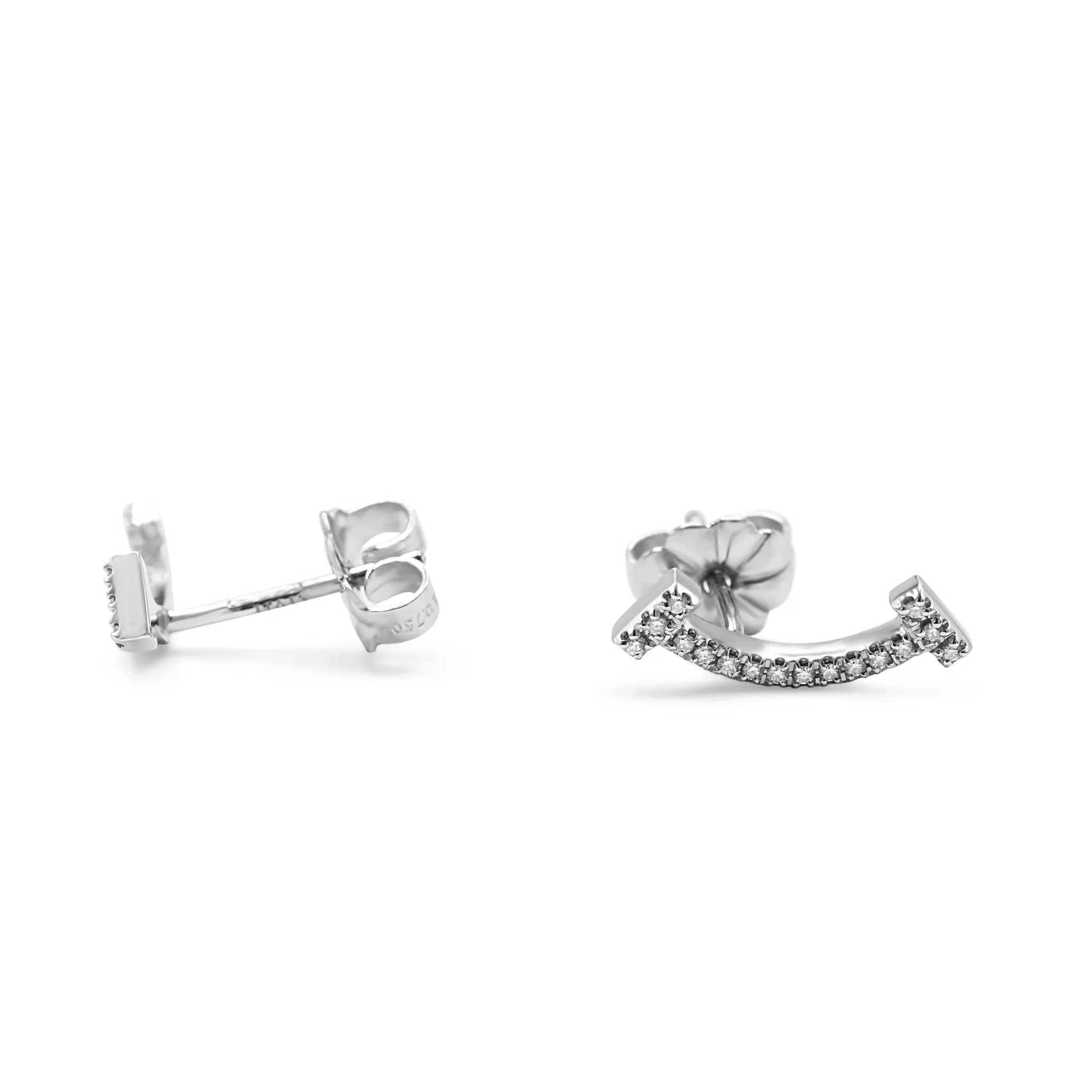 Tiffany T Smile Diamond Earrings - 18ct White Gold