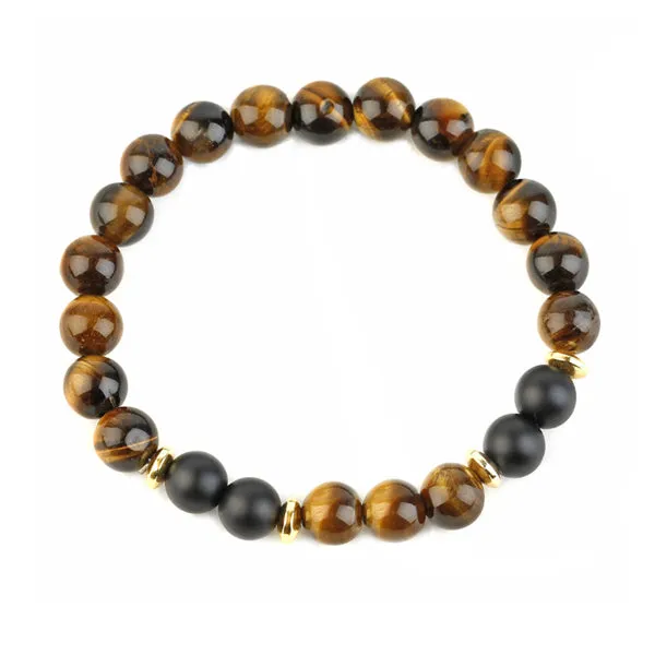 Tiger Eye Bracelet (Circumference 19cm) 虎眼石串珠手鍊 (鍊長 19cm) (KJBR16216)