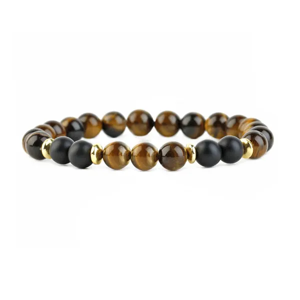 Tiger Eye Bracelet (Circumference 19cm) 虎眼石串珠手鍊 (鍊長 19cm) (KJBR16216)