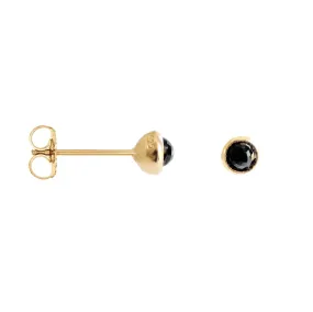 TINY PROTECT STUD EARRINGS - BLACK ONYX & GOLD