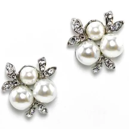 Trista Pearl and Crystal Earrings