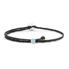 Turquoise Bezel Signature Bracelet in Black