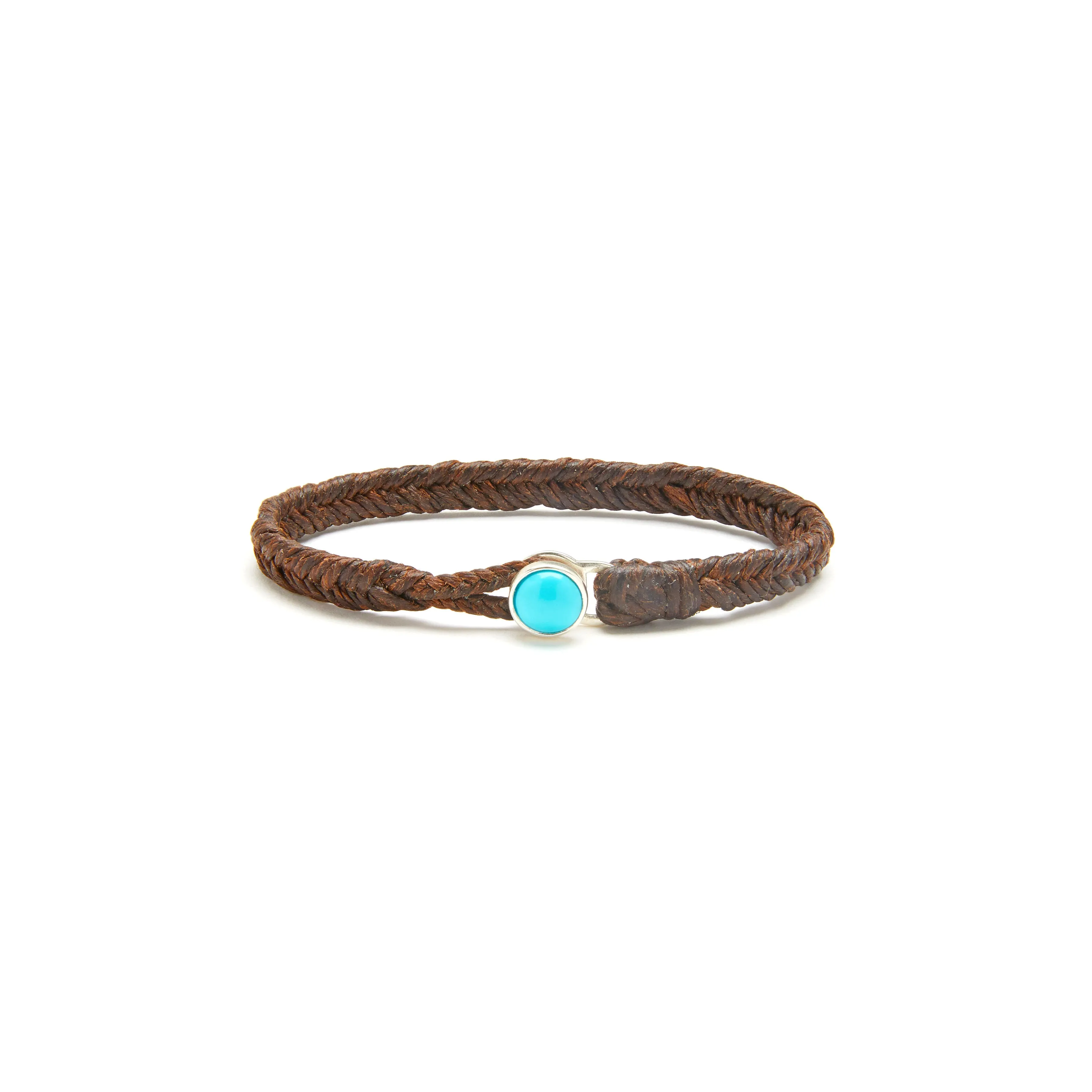 Turquoise Button Fishtail in Chocolate