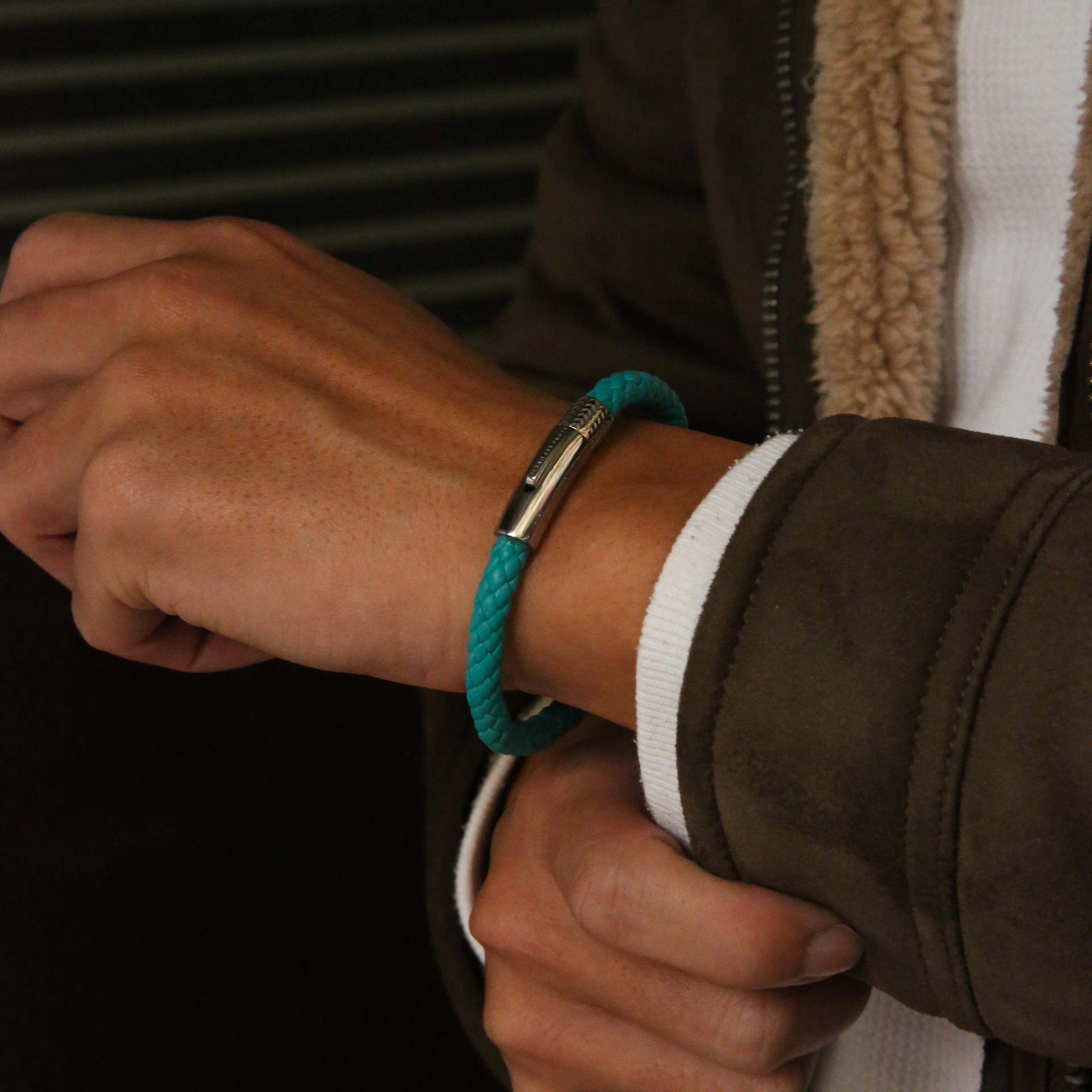 Turquoise Leather Bracelet