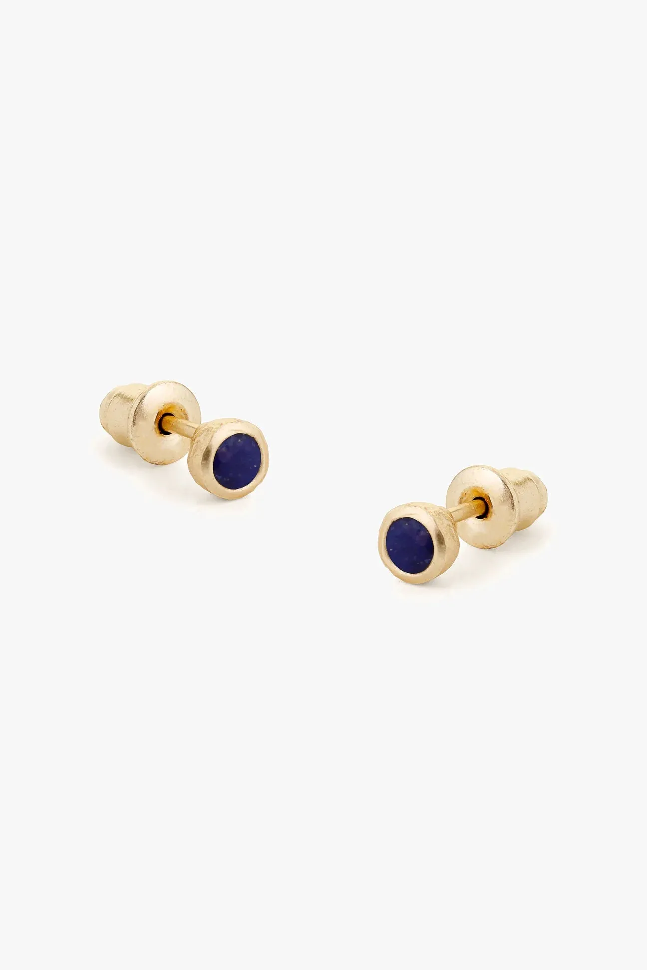 Tutti & Co Birthstone Stud Earrings Gold - Lapis Lazuli (SEPTEMBER) EA539G