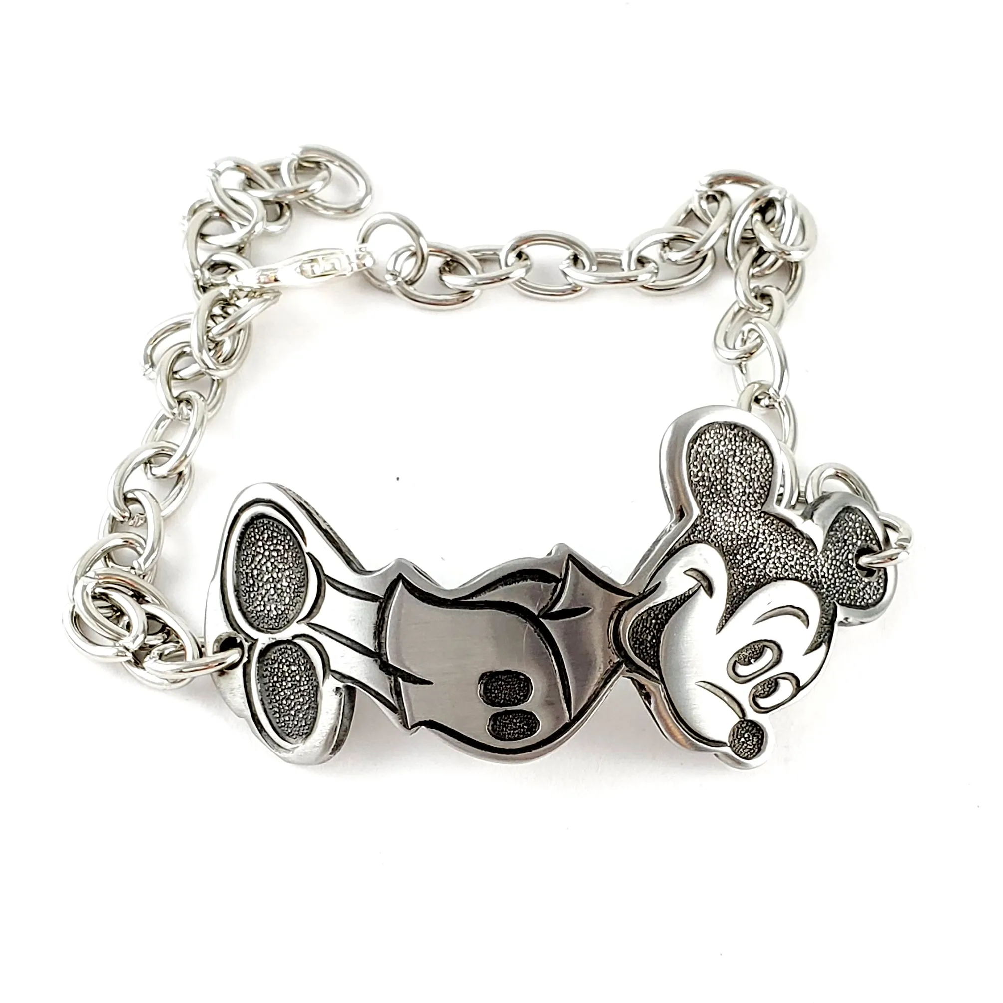 Vintage Mickey Mouse Stainless Steel Spoon Bracelet