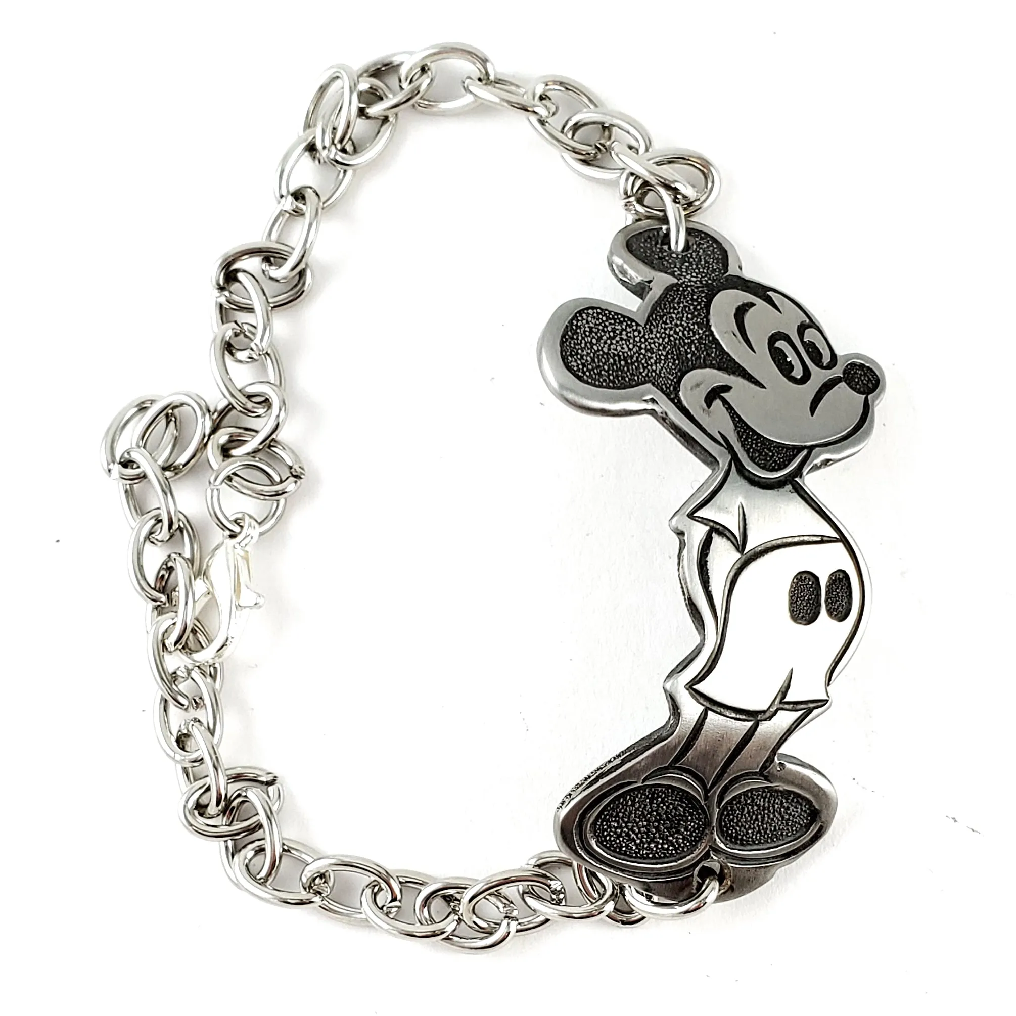 Vintage Mickey Mouse Stainless Steel Spoon Bracelet