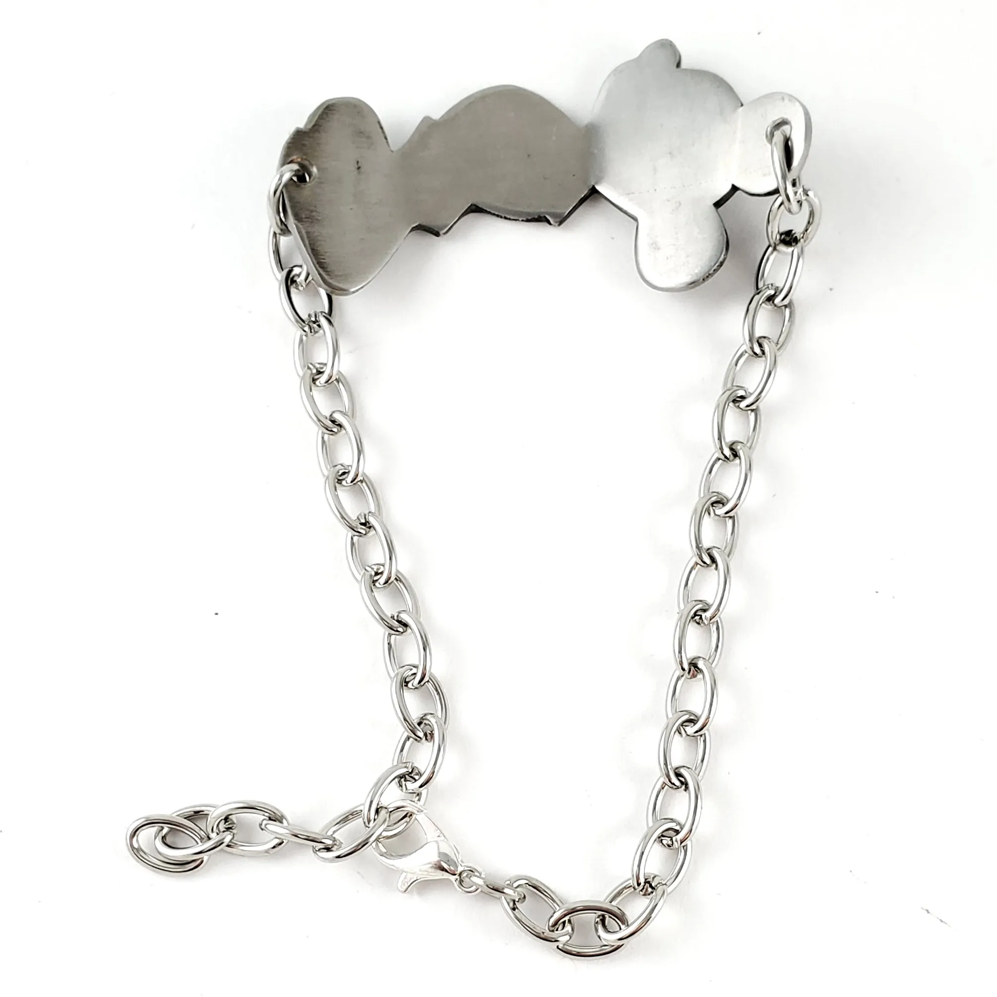 Vintage Mickey Mouse Stainless Steel Spoon Bracelet