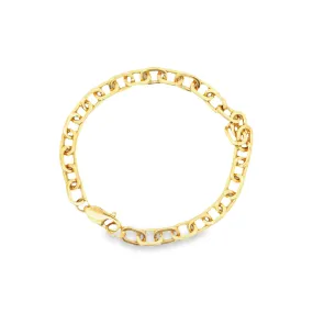 WD817 14kt gold short paperclip link bracelet