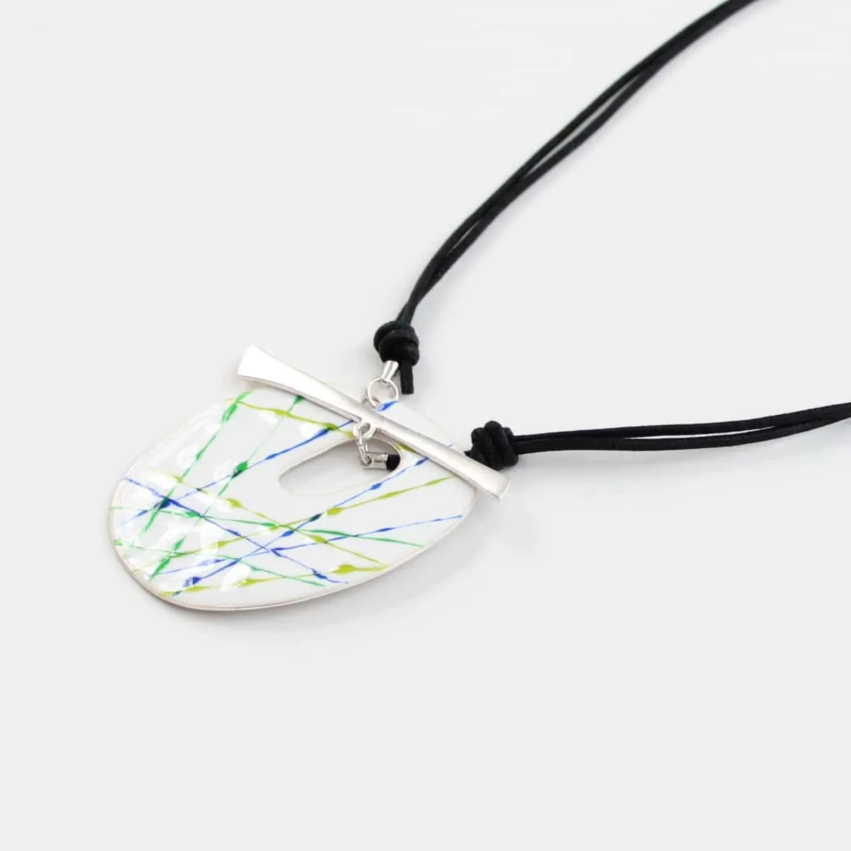 White & Green Splash Lea Pendant