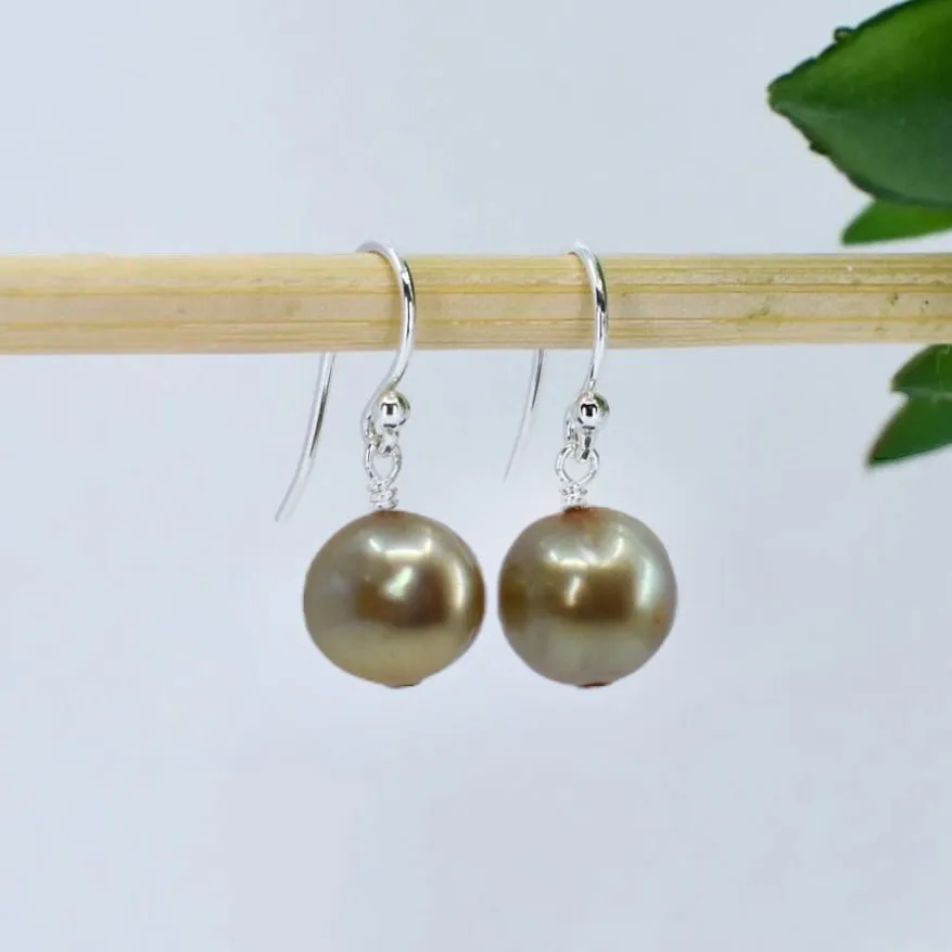 White Freshwater Pearl Drop Earrings