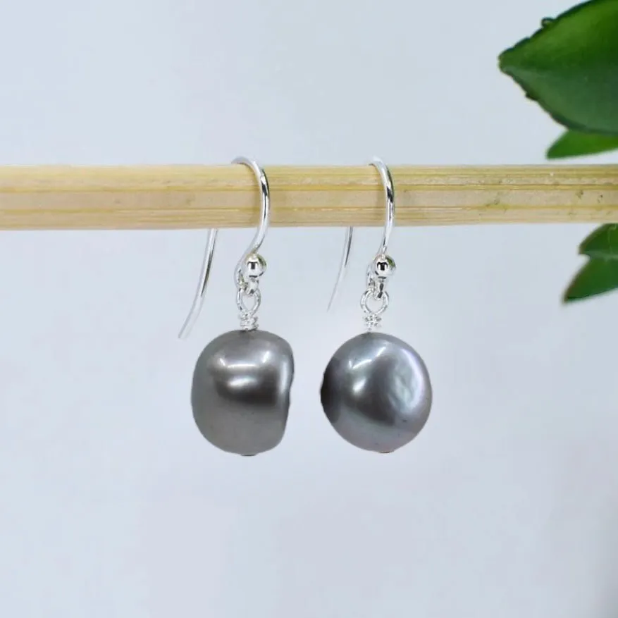 White Freshwater Pearl Drop Earrings