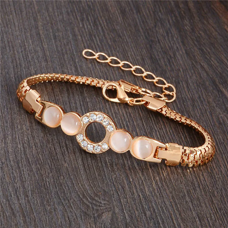 Wonderful design jewelry 13 Style 18k Gold Filled charming Opal Austrian crystal Bracelet for Women gifts